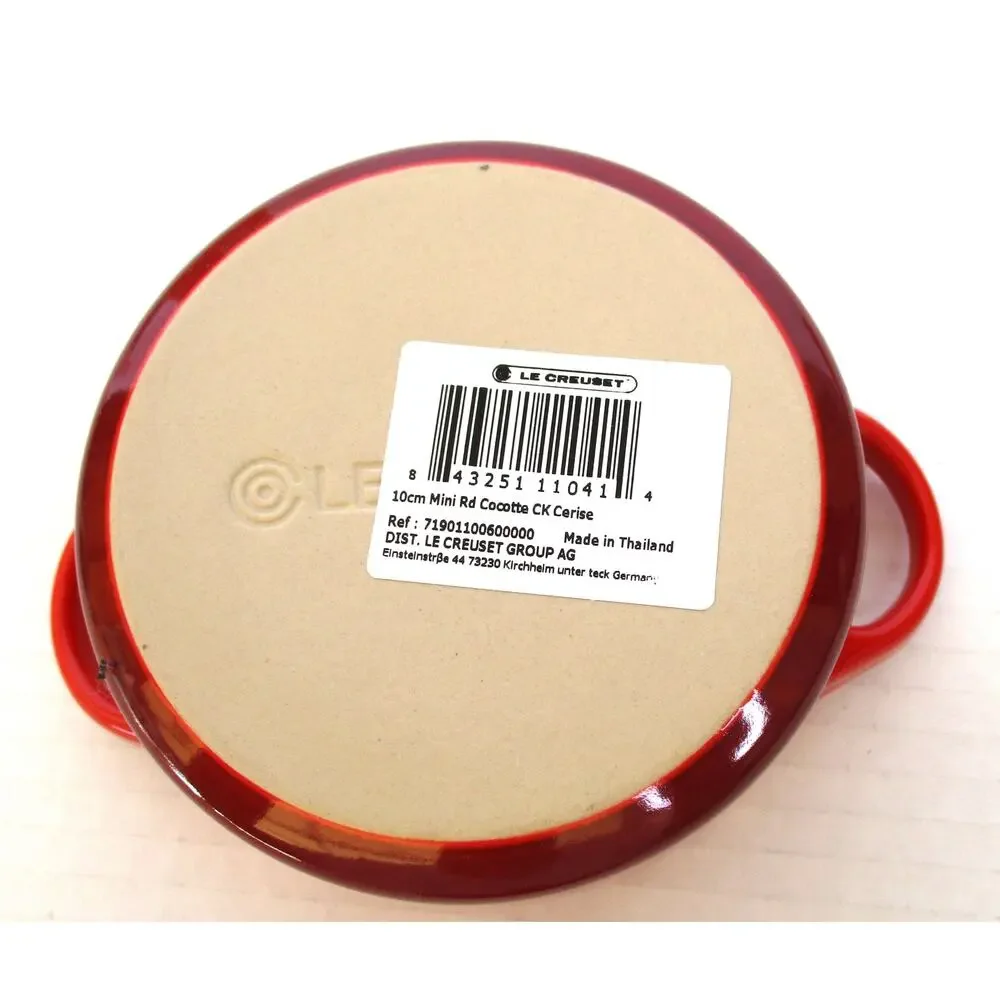 NIB LE CRUESET Mini Covered Round Cocette and 4-Inch Baking Dish Red Cast Iron